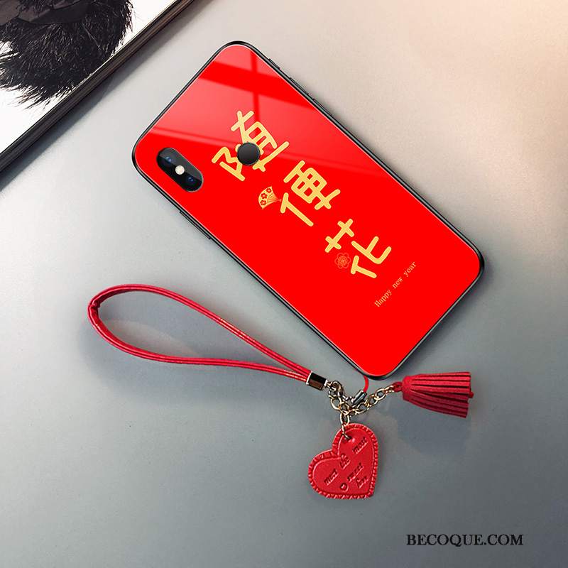 Futerał Redmi Note 6 Pro Kreatywne Na Telefon Czerwony, Etui Redmi Note 6 Pro Szkło Trudno