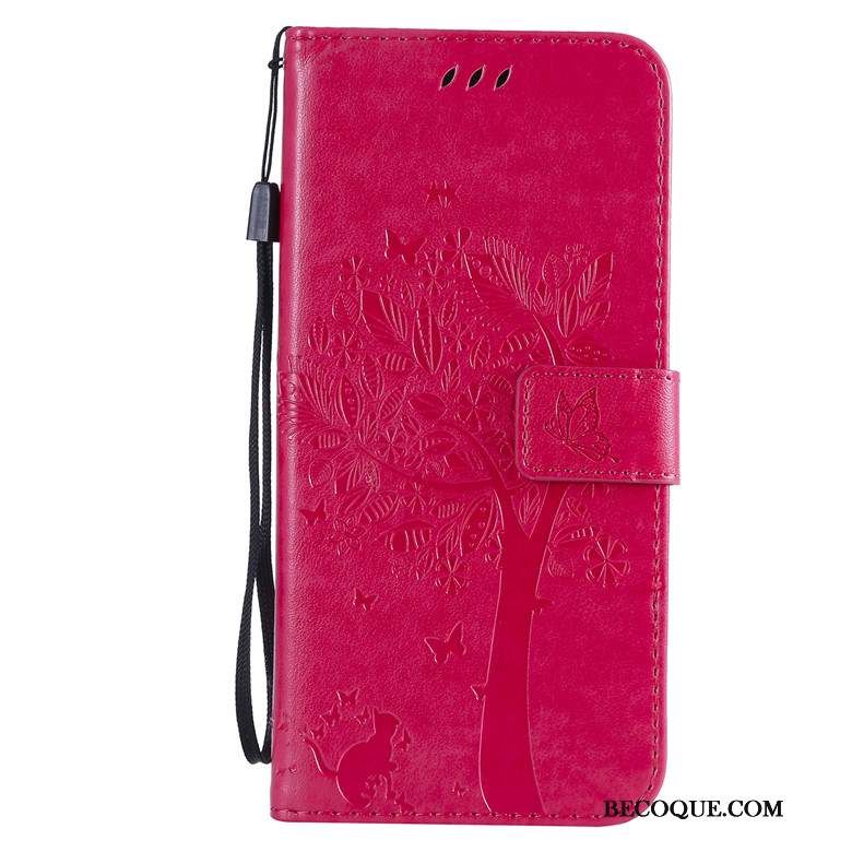 Futerał Redmi Note 7 Pokrowce Czerwony Anti-fall, Etui Redmi Note 7 Miękki Złoto Kotek