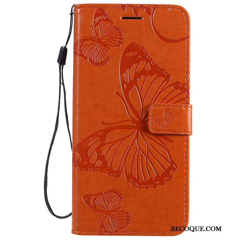 Futerał Redmi Note 8t Miękki Anti-fall Czerwony, Etui Redmi Note 8t Skóra Kwiaty Motylana Telefon