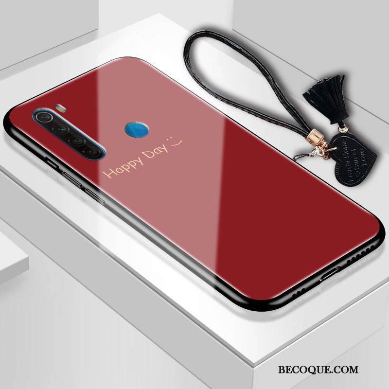 Futerał Redmi Note 8t Ochraniacz Anti-fall Szkło, Etui Redmi Note 8t Miękki Czerwony Netto Proste