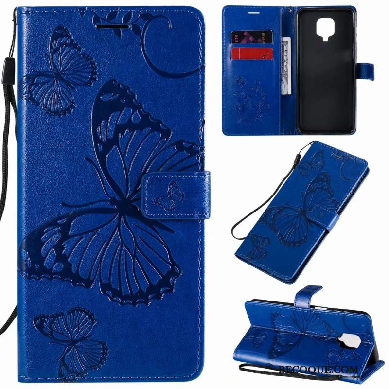 Futerał Redmi Note 9 Pro Torby Motyl Purpurowy, Etui Redmi Note 9 Pro Skóra Na Telefon Duży