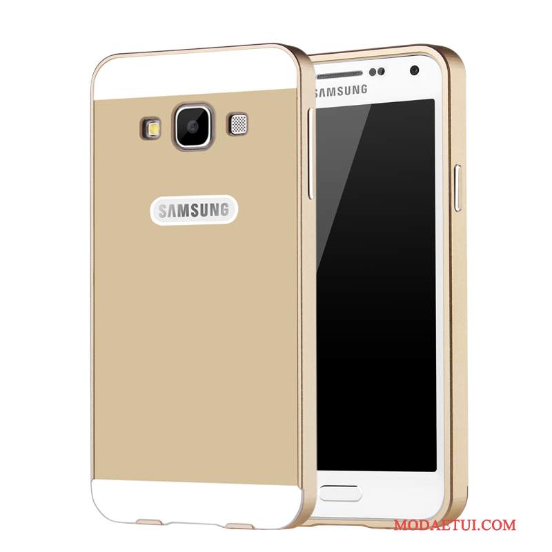 Futerał Samsung Galaxy A3 2015 Metal Czerwony Tylna Pokrywa, Etui Samsung Galaxy A3 2015 Ochraniacz Granica