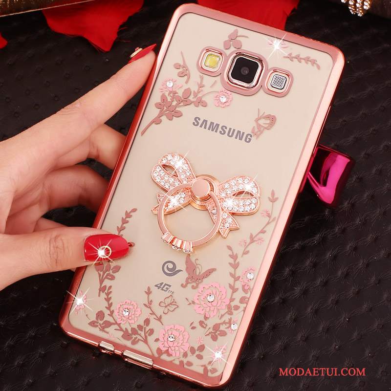 Futerał Samsung Galaxy A3 2015 Miękki Ring Różowe, Etui Samsung Galaxy A3 2015 Ochraniacz Na Telefon