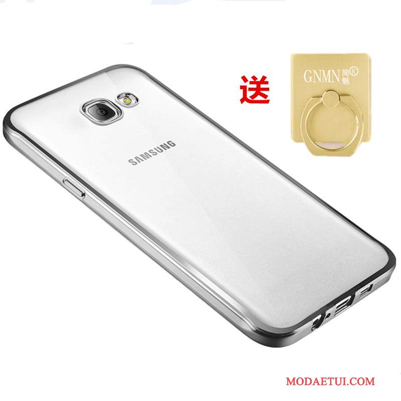 Futerał Samsung Galaxy A3 2016 Miękki Złoto Przezroczysty, Etui Samsung Galaxy A3 2016 Ochraniacz