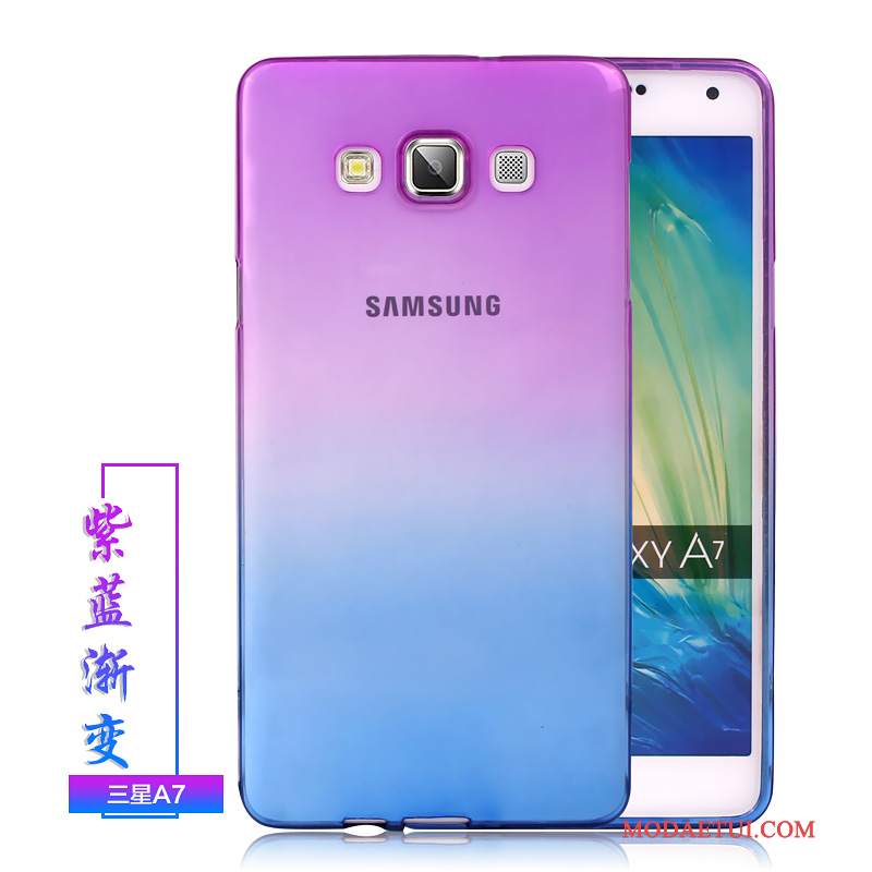 Futerał Samsung Galaxy A7 2015 Ochraniacz Na Telefon Gradient, Etui Samsung Galaxy A7 2015 Kolor Przezroczysty Anti-fall