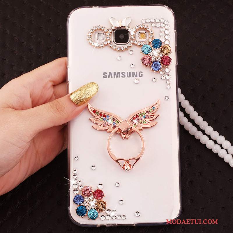 Futerał Samsung Galaxy A7 2015 Ochraniacz Wiszące Ozdoby Ring, Etui Samsung Galaxy A7 2015 Na Telefon Kryształ