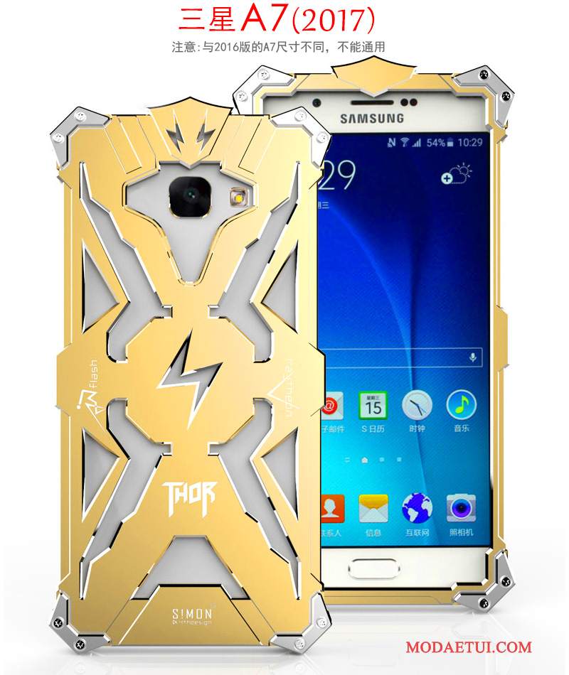 Futerał Samsung Galaxy A7 2017 Metal Na Telefon Tendencja, Etui Samsung Galaxy A7 2017 Ochraniacz Anti-fall Granica
