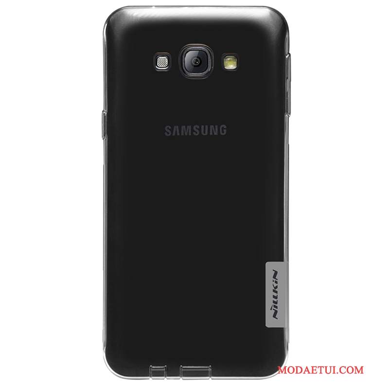 Futerał Samsung Galaxy A8 Miękki Czarny Złoto, Etui Samsung Galaxy A8 Ochraniacz Na Telefon Przezroczysty