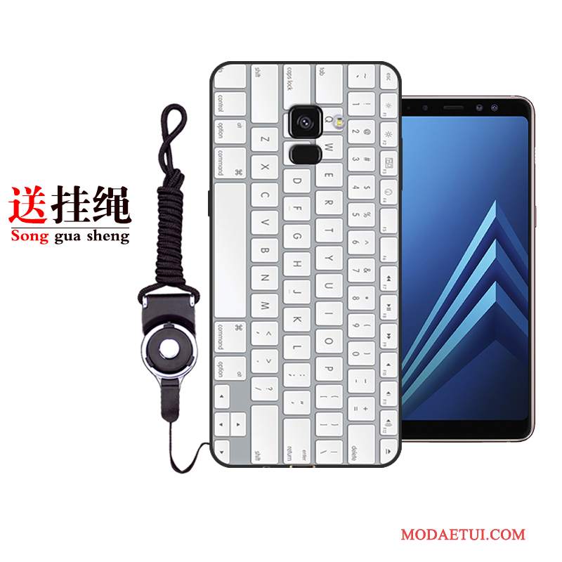 Futerał Samsung Galaxy A8+ Miękki Osobowość Anti-fall, Etui Samsung Galaxy A8+ Torby Na Telefon Biały
