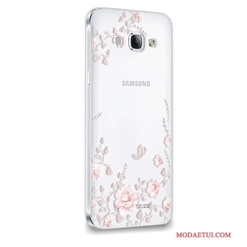 Futerał Samsung Galaxy A8 Silikonowe Purpurowyna Telefon, Etui Samsung Galaxy A8 Miękki Jasny Piękny