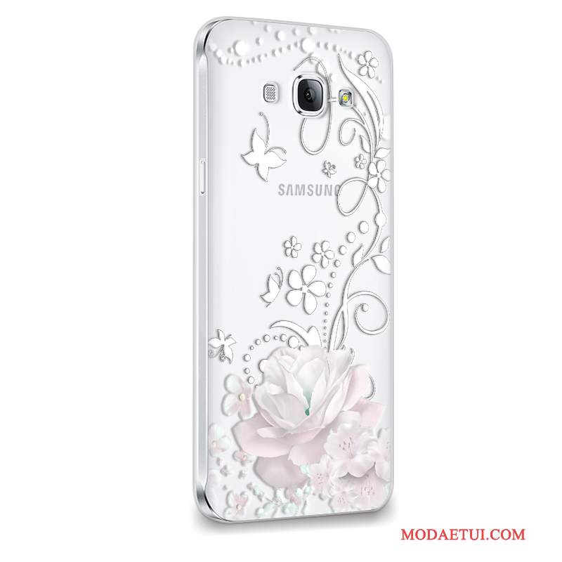 Futerał Samsung Galaxy A8 Silikonowe Purpurowyna Telefon, Etui Samsung Galaxy A8 Miękki Jasny Piękny