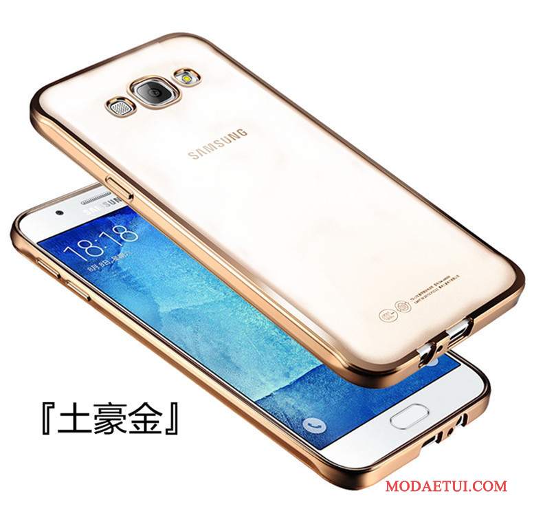 Futerał Samsung Galaxy J7 2016 Silikonowe Przezroczysty Anti-fall, Etui Samsung Galaxy J7 2016 Miękki Srebrona Telefon