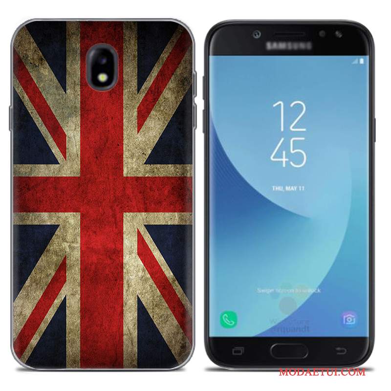 Futerał Samsung Galaxy J7 2017 Kreatywne Europana Telefon, Etui Samsung Galaxy J7 2017 Miękki Szary