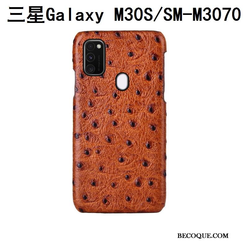 Futerał Samsung Galaxy M30s Ochraniacz Czarny Wzór, Etui Samsung Galaxy M30s Skóra Tylna Pokrywana Telefon