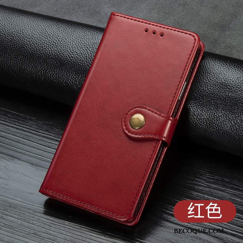 Futerał Samsung Galaxy Note 10 Lite Skóra Na Telefon Czerwony, Etui Samsung Galaxy Note 10 Lite Pokrowce Karta