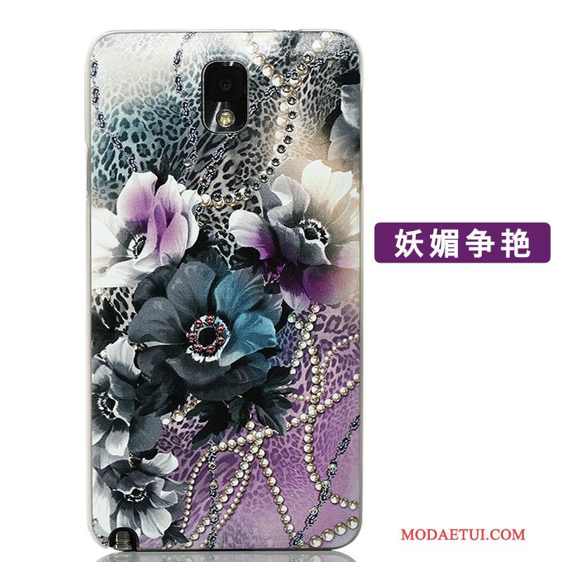 Futerał Samsung Galaxy Note 3 Kreatywne Tylna Pokrywana Telefon, Etui Samsung Galaxy Note 3 Rhinestone Różowe