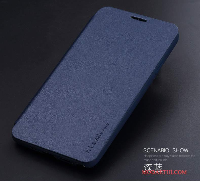Futerał Samsung Galaxy Note 3 Pokrowce Cienkie Ciemno Niebieski, Etui Samsung Galaxy Note 3 Skóra Na Telefon