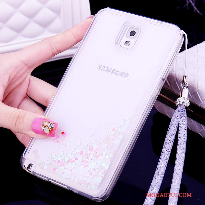 Futerał Samsung Galaxy Note 3 Silikonowe Wiszące Ozdoby Purpurowy, Etui Samsung Galaxy Note 3 Ochraniacz Quicksand Piękny