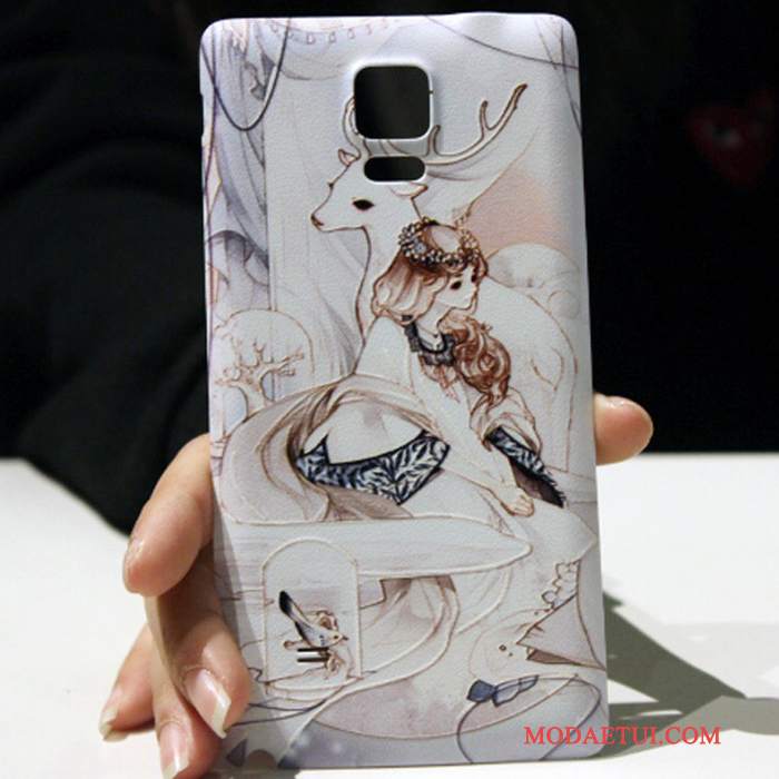 Futerał Samsung Galaxy Note 4 Kreskówka Pięknyna Telefon, Etui Samsung Galaxy Note 4 Kreatywne Tylna Pokrywa Czarny