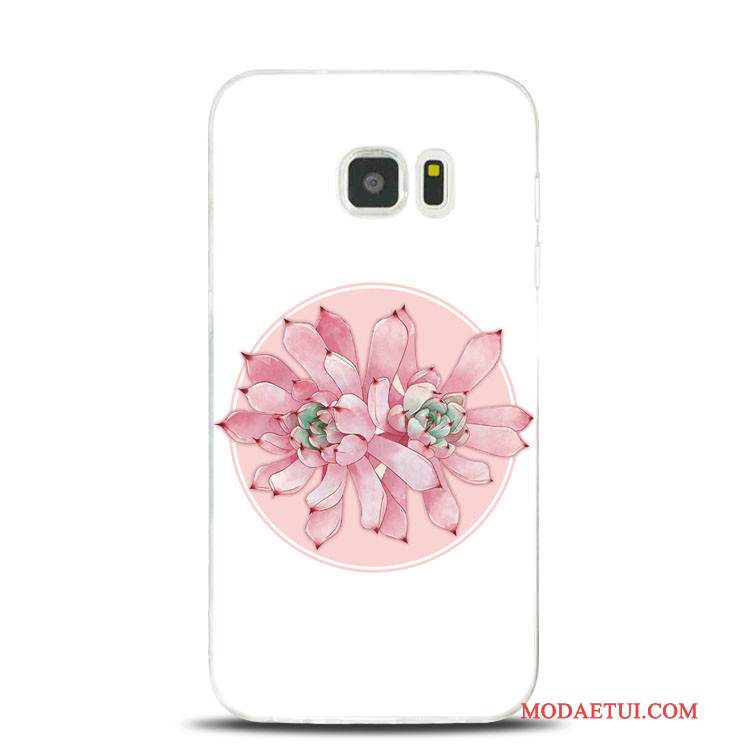 Futerał Samsung Galaxy Note 5 Relief Kwiaty Brzoskwinina Telefon, Etui Samsung Galaxy Note 5 Miękki Różowe