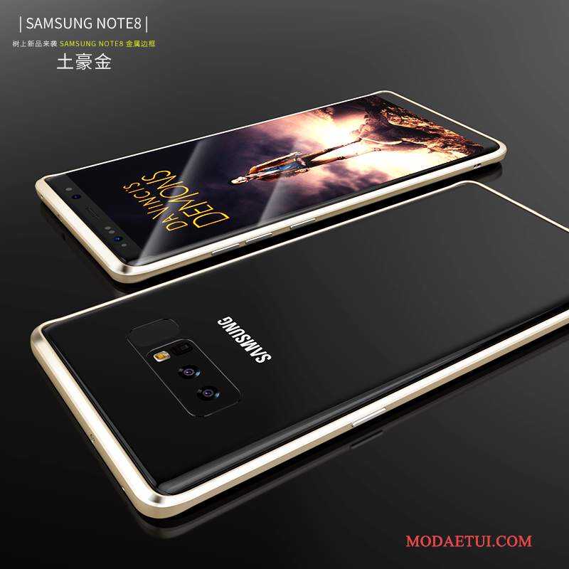 Futerał Samsung Galaxy Note 8 Kreatywne Tendencja Wiszące Ozdoby, Etui Samsung Galaxy Note 8 Metal Purpurowy Cienkie