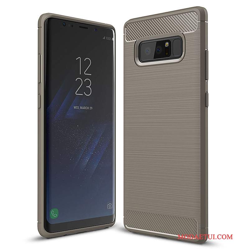 Futerał Samsung Galaxy Note 8 Silikonowe Czarnyna Telefon, Etui Samsung Galaxy Note 8 Ochraniacz Włókno
