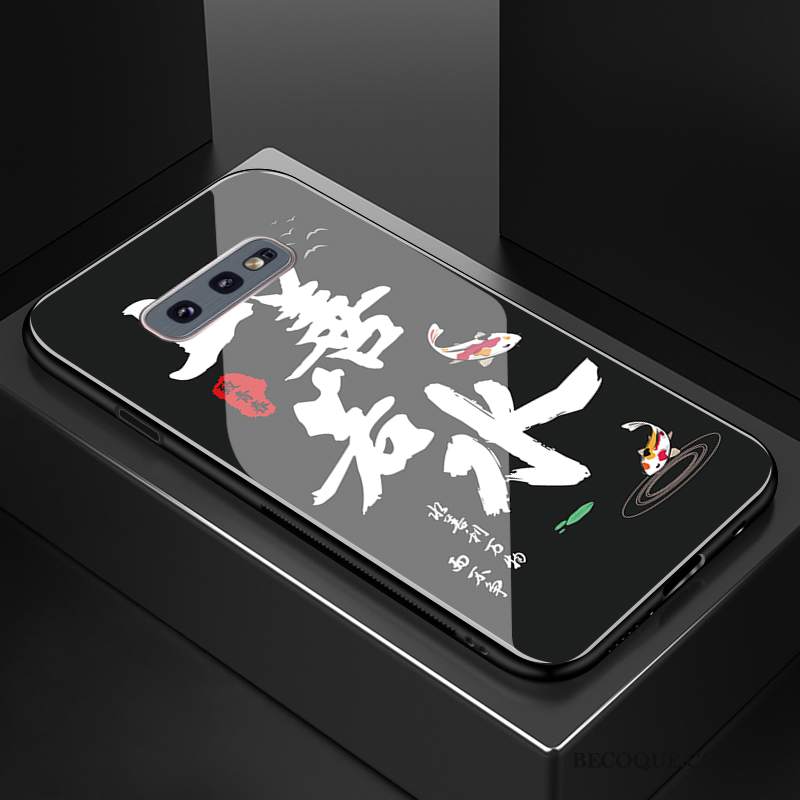Futerał Samsung Galaxy S10e Ochraniacz Szkłona Telefon, Etui Samsung Galaxy S10e Kreatywne Czarny Anti-fall