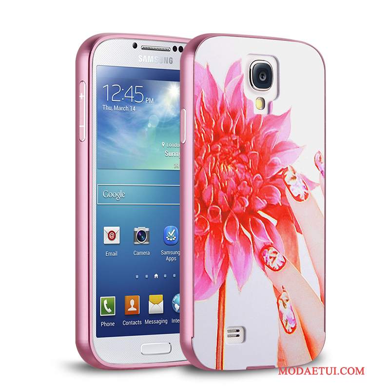 Futerał Samsung Galaxy S4 Metal Anti-fall Różowe, Etui Samsung Galaxy S4 Ochraniacz Granicana Telefon