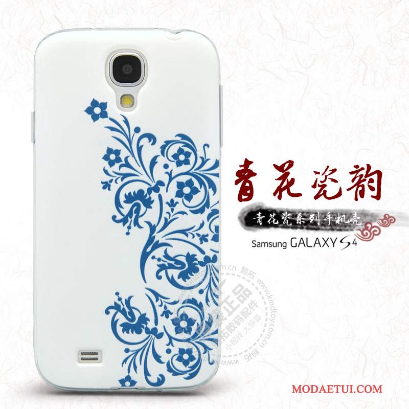 Futerał Samsung Galaxy S4 Ochraniacz Na Telefon Kwiaty, Etui Samsung Galaxy S4 Nowy Niebieski
