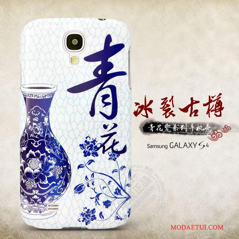 Futerał Samsung Galaxy S4 Ochraniacz Na Telefon Kwiaty, Etui Samsung Galaxy S4 Nowy Niebieski