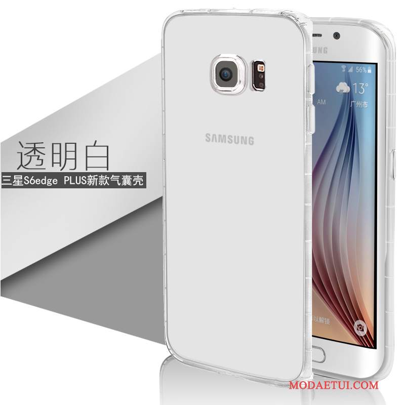 Futerał Samsung Galaxy S6 Edge + Miękki Biały Przezroczysty, Etui Samsung Galaxy S6 Edge + Silikonowe Cienkiena Telefon