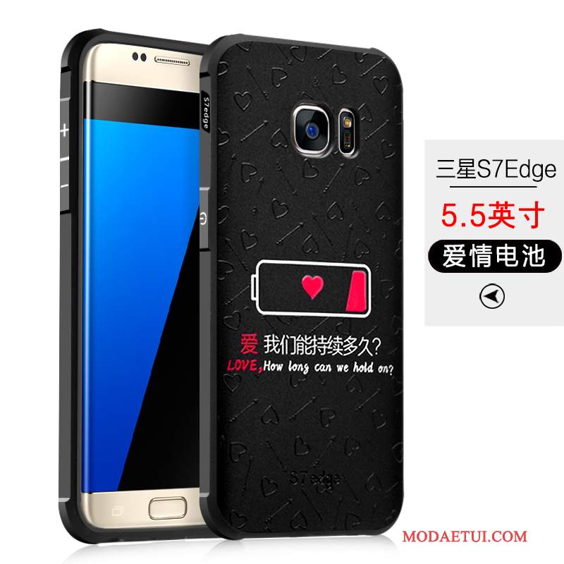 Futerał Samsung Galaxy S7 Edge Ochraniacz Na Telefon Anti-fall, Etui Samsung Galaxy S7 Edge Miękki Czarny