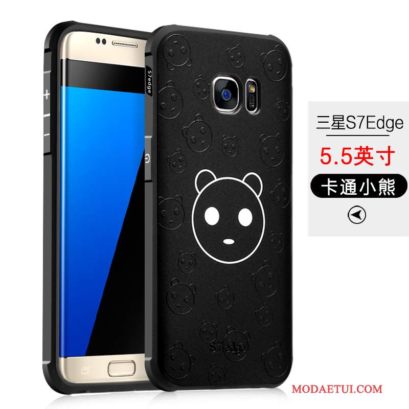 Futerał Samsung Galaxy S7 Edge Ochraniacz Na Telefon Anti-fall, Etui Samsung Galaxy S7 Edge Miękki Czarny