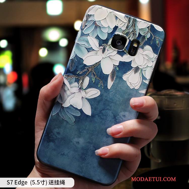 Futerał Samsung Galaxy S7 Miękki Osobowość Jasny Niebieski, Etui Samsung Galaxy S7 Ochraniacz Eleganckiena Telefon