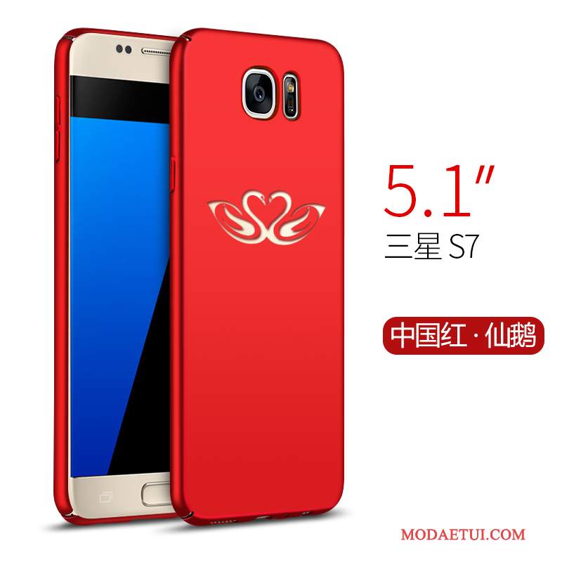 Futerał Samsung Galaxy S7 Ochraniacz Nubuku Czerwony, Etui Samsung Galaxy S7 Trudnona Telefon