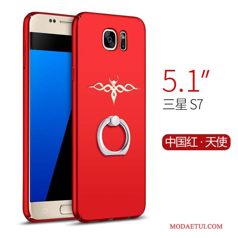 Futerał Samsung Galaxy S7 Ochraniacz Nubuku Czerwony, Etui Samsung Galaxy S7 Trudnona Telefon