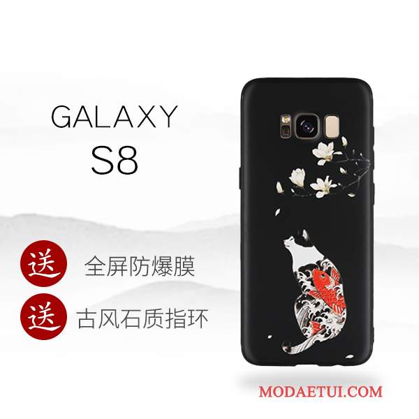 Futerał Samsung Galaxy S8 Kreatywne Nowy Czarny, Etui Samsung Galaxy S8 Silikonowe Tendencja Osobowość