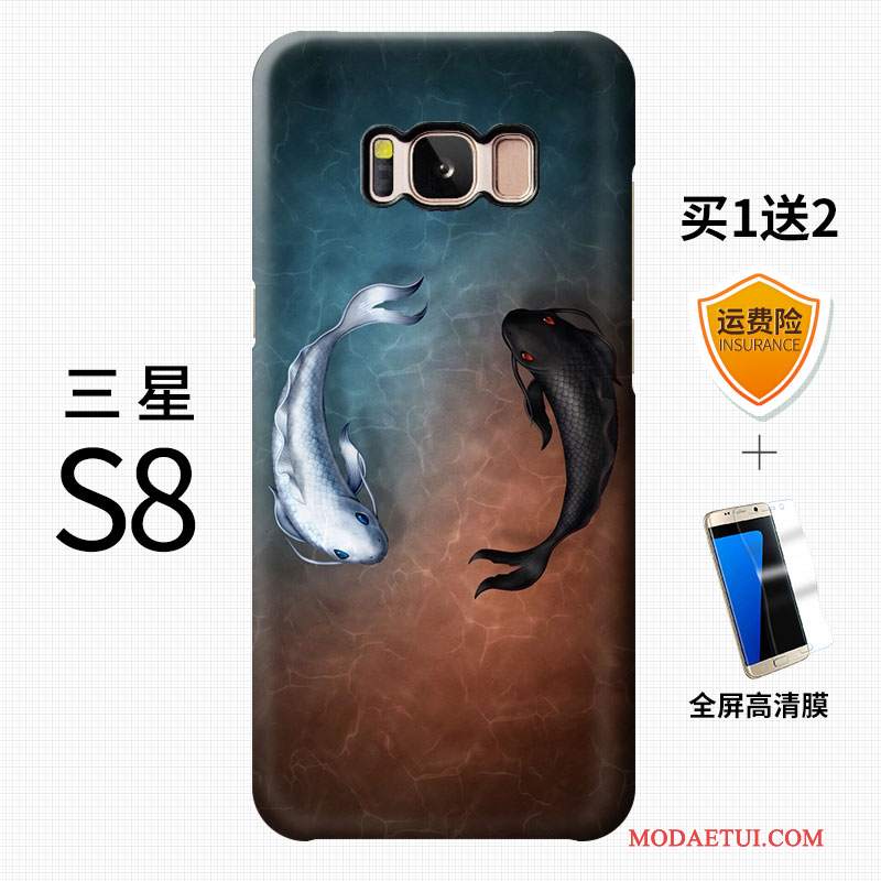 Futerał Samsung Galaxy S8+ Kreatywne Nubuku Osobowość, Etui Samsung Galaxy S8+ Kolor Chiński Styl Anti-fall