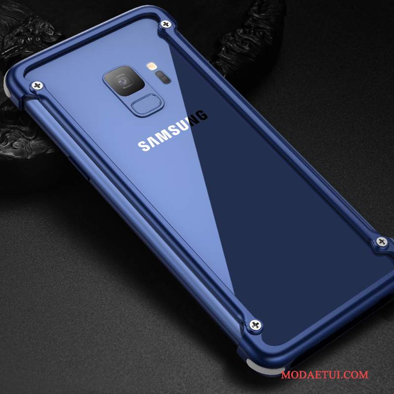Futerał Samsung Galaxy S9+ Kreatywne Granica Modna Marka, Etui Samsung Galaxy S9+ Metal Na Telefon Czarny