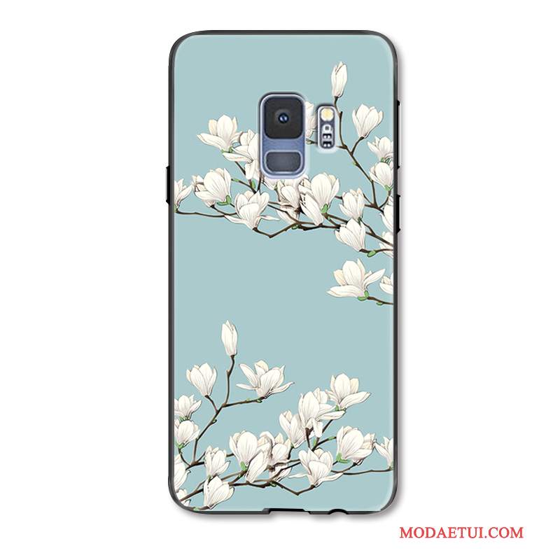 Futerał Samsung Galaxy S9 Moda Świeży Proste, Etui Samsung Galaxy S9 Relief Anti-fall Kwiaty