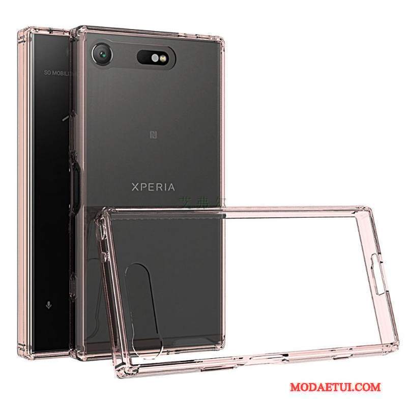Futerał Sony Xperia Xz1 Compact Ochraniacz Na Telefon Przezroczysty, Etui Sony Xperia Xz1 Compact Różowe