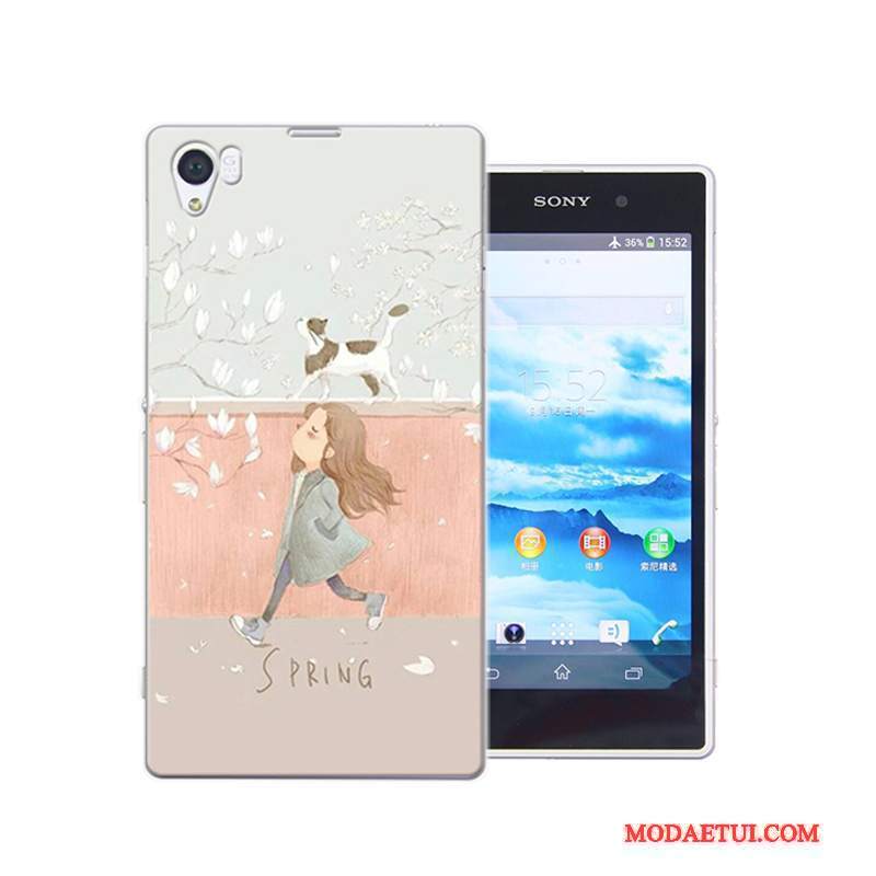 Futerał Sony Xperia Z1 Kolor Trudno Różowe, Etui Sony Xperia Z1 Ochraniacz Anti-fallna Telefon