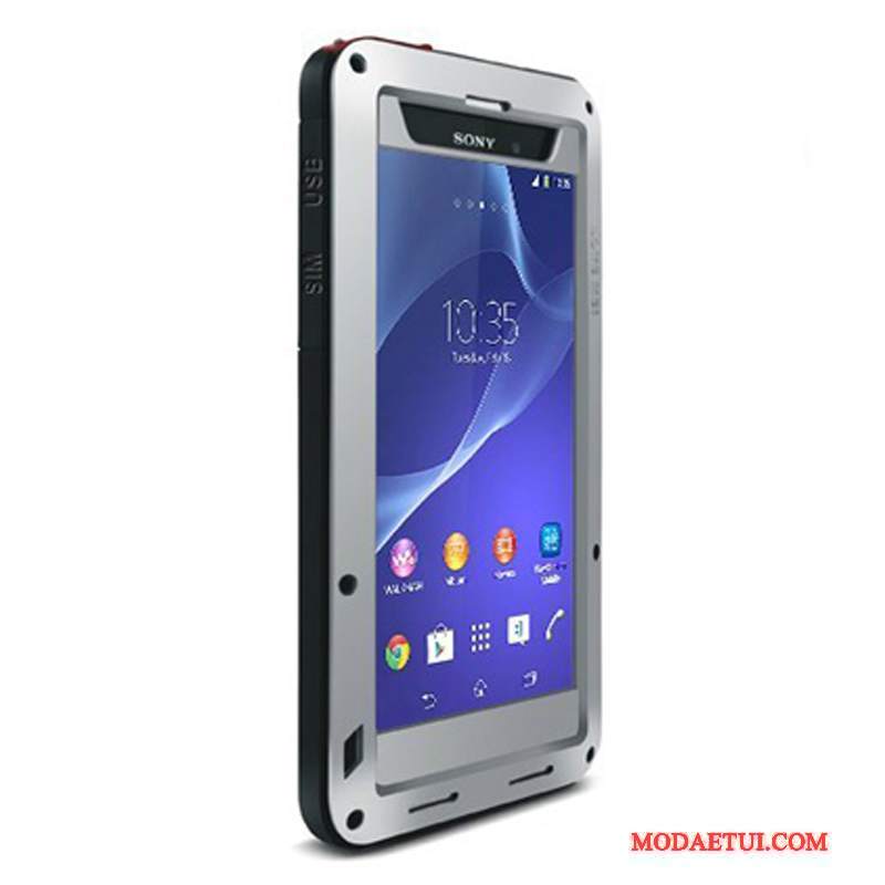 Futerał Sony Xperia Z2 Torby Anti-fall Trzy Mechanizmy Obronne, Etui Sony Xperia Z2 Ochraniacz Na Telefon Granica
