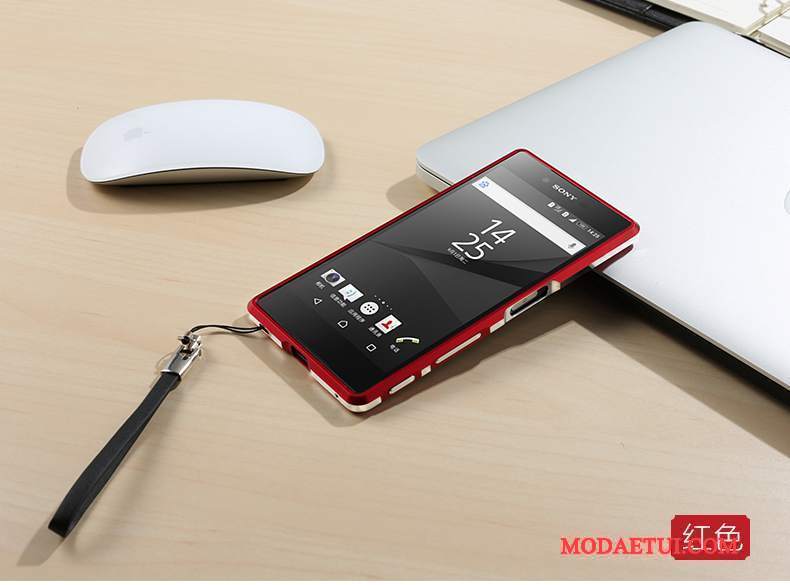 Futerał Sony Xperia Z5 Metal Na Telefon Niebieski, Etui Sony Xperia Z5 Ochraniacz Granica