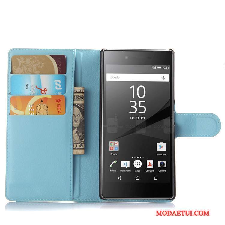 Futerał Sony Xperia Z5 Skóra Na Telefon Różowe, Etui Sony Xperia Z5 Portfel