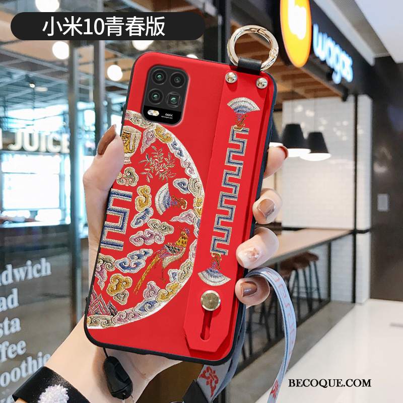 Futerał Xiaomi Mi 10 Lite Kreatywne Mały Różowe, Etui Xiaomi Mi 10 Lite Silikonowe Pałac Wzór