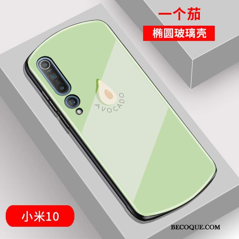 Futerał Xiaomi Mi 10 Moda Łuk Zielony, Etui Xiaomi Mi 10 Ochraniacz Mały Proste