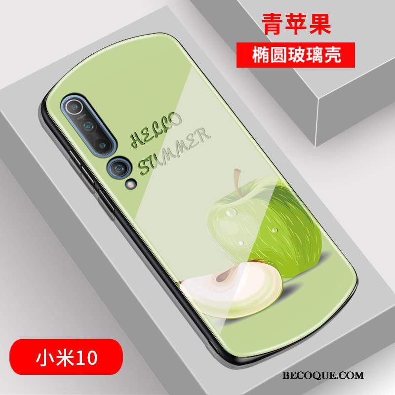 Futerał Xiaomi Mi 10 Moda Łuk Zielony, Etui Xiaomi Mi 10 Ochraniacz Mały Proste