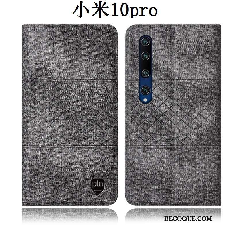 Futerał Xiaomi Mi 10 Pro Pokrowce Na Telefon Różowe, Etui Xiaomi Mi 10 Pro Skóra Bawełna I Len Mały
