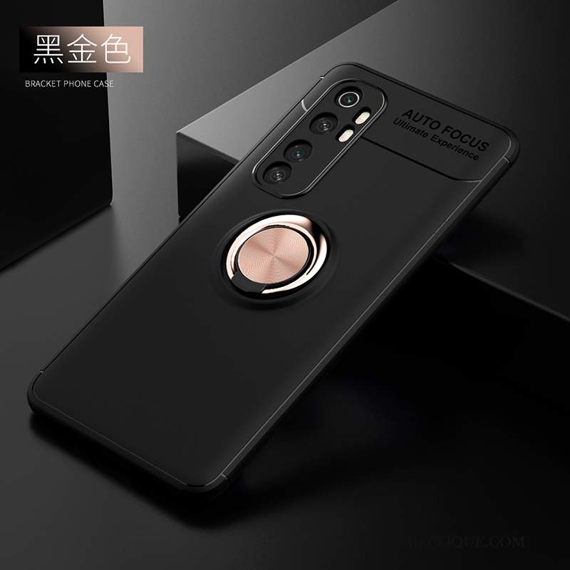 Futerał Xiaomi Mi Note 10 Lite Moda Nubuku Czarny, Etui Xiaomi Mi Note 10 Lite Ochraniacz Mały Magnetyzm